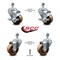 Service Caster 3 Inch High Temp Phenolic Wheel Swivel 1/2 Inch Threaded Stem Caster Brakes, 2PK SCC-TS20S314-PHSHT-121315-2-TLB-2 - alternate 2
